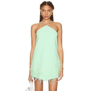 ALEXIS BRISTAL FEATHER DRESS